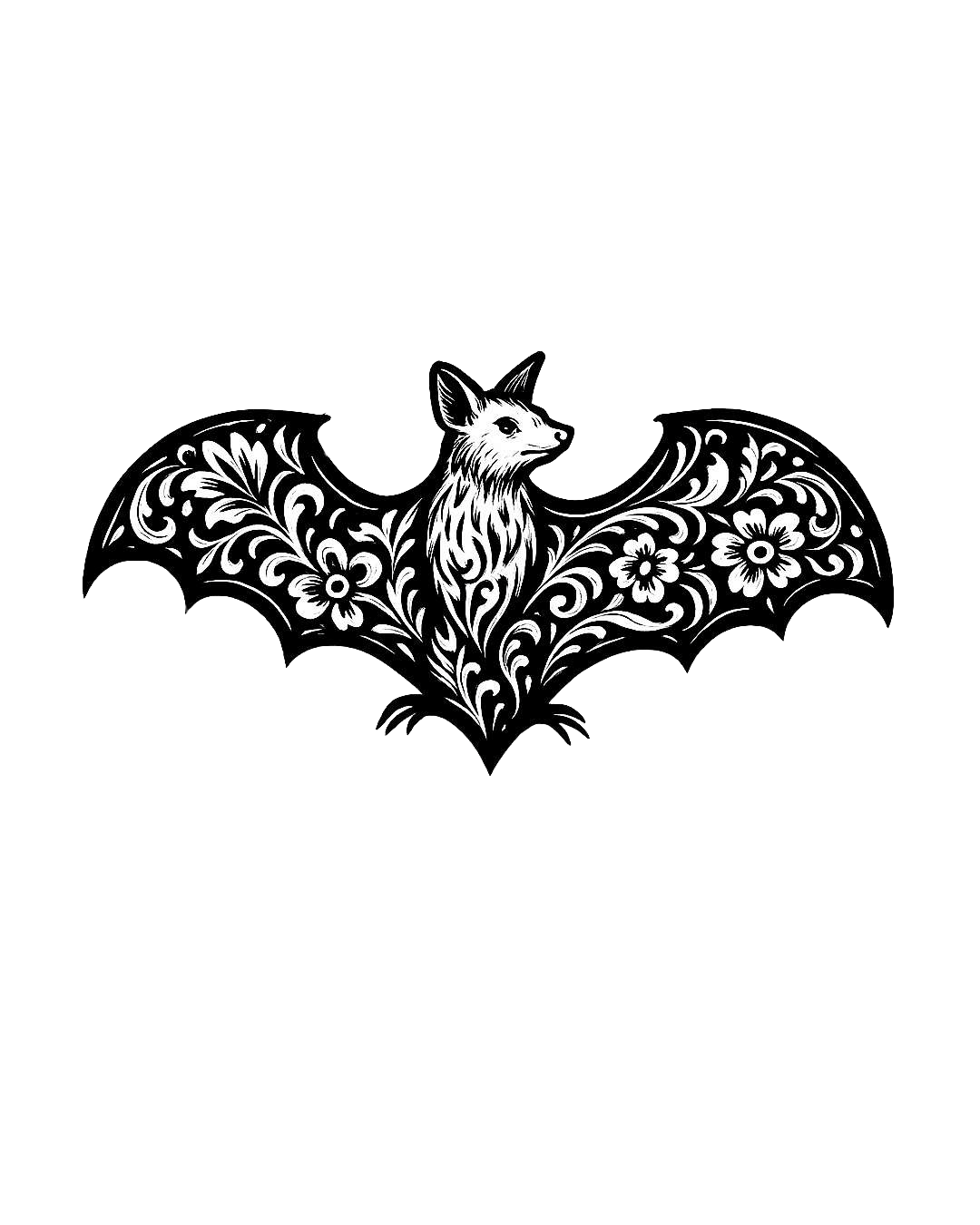 Sample blackwork forearm piece